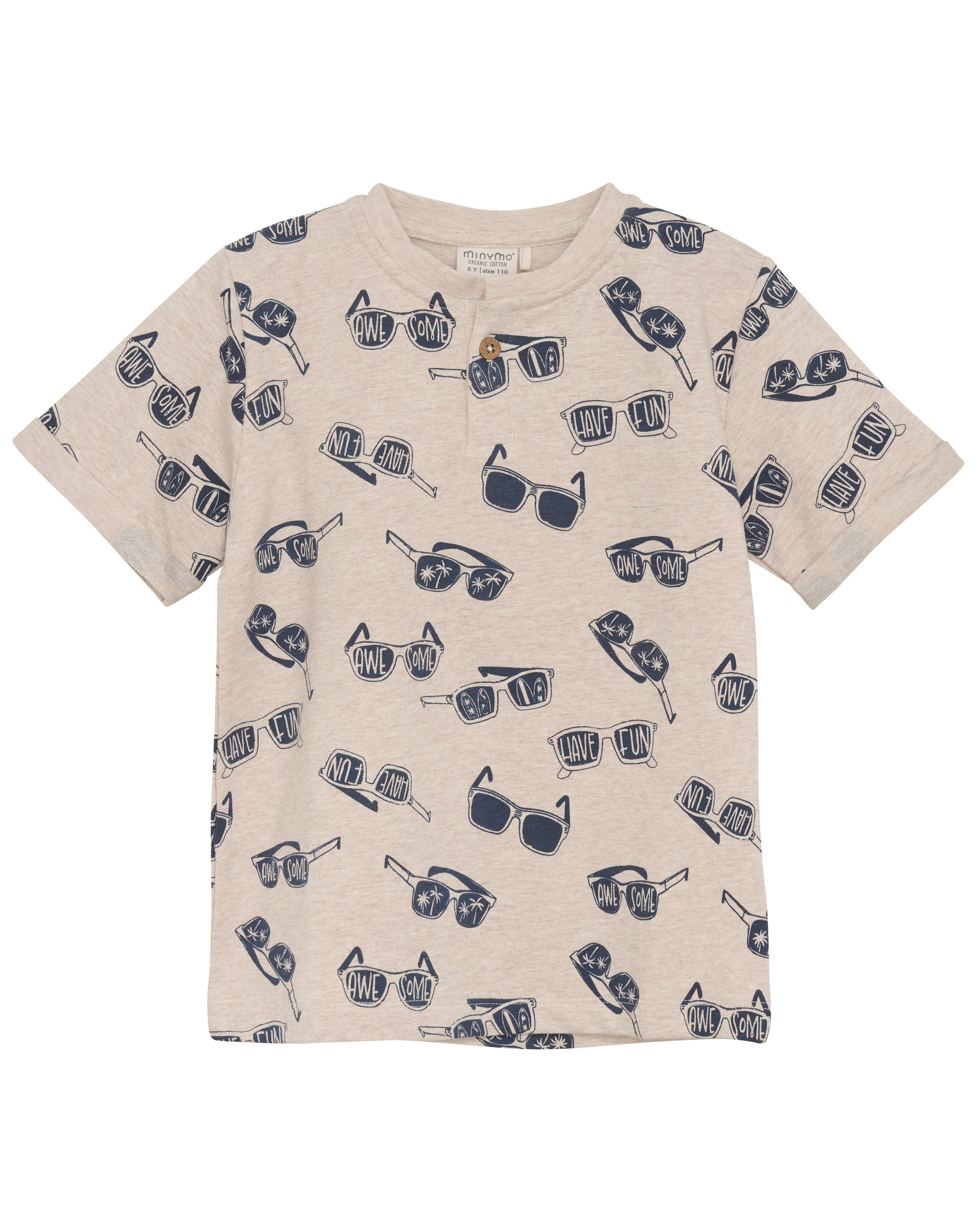 T-shirt SUNGLASSES in beige melange