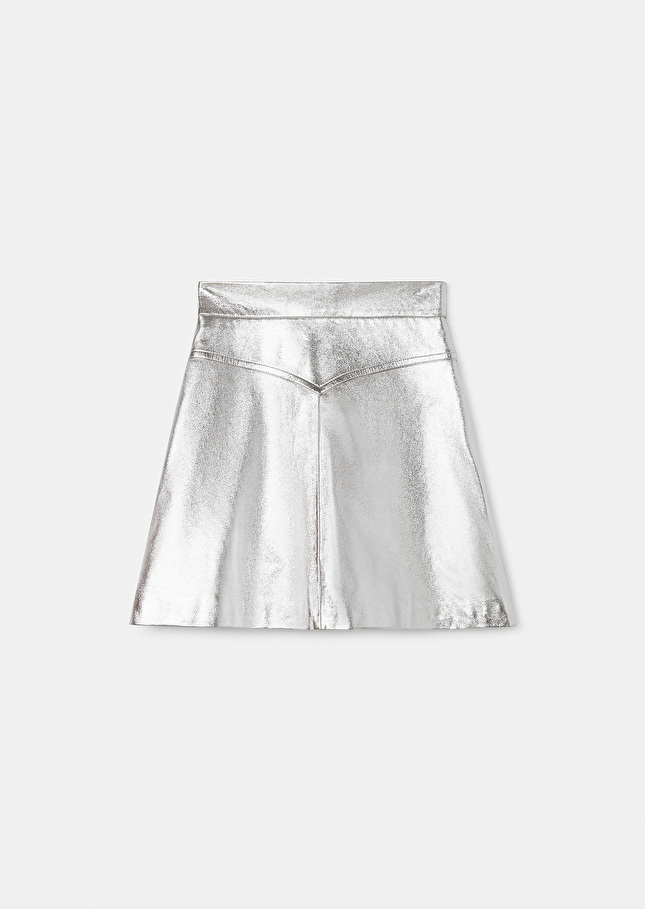 Jupe Jasminen cuir argent