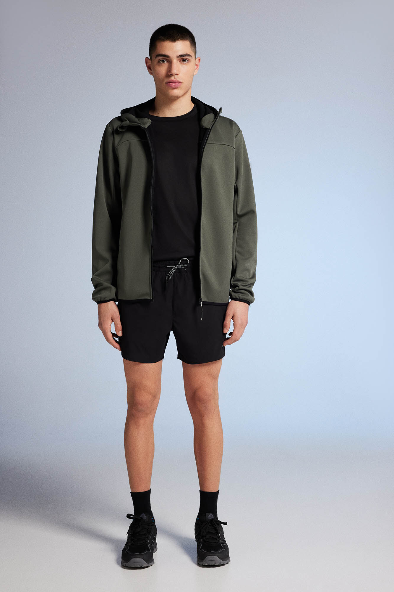 Jaqueta técnica softshell - cáqui escuro