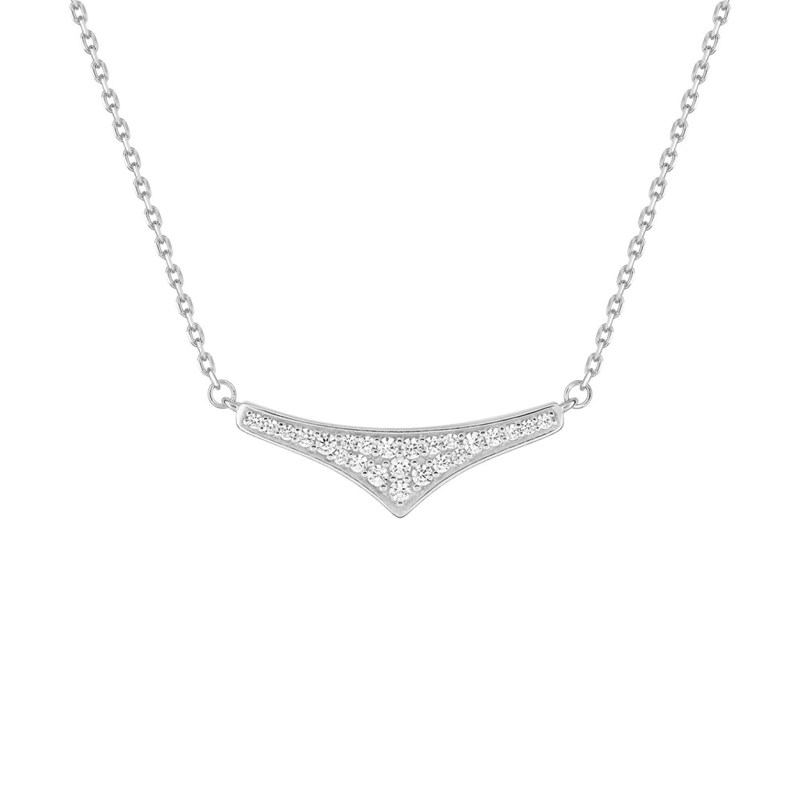 Collier Femme - Oxyde de zirconium - Argent 925 - Longueur : 42 cm