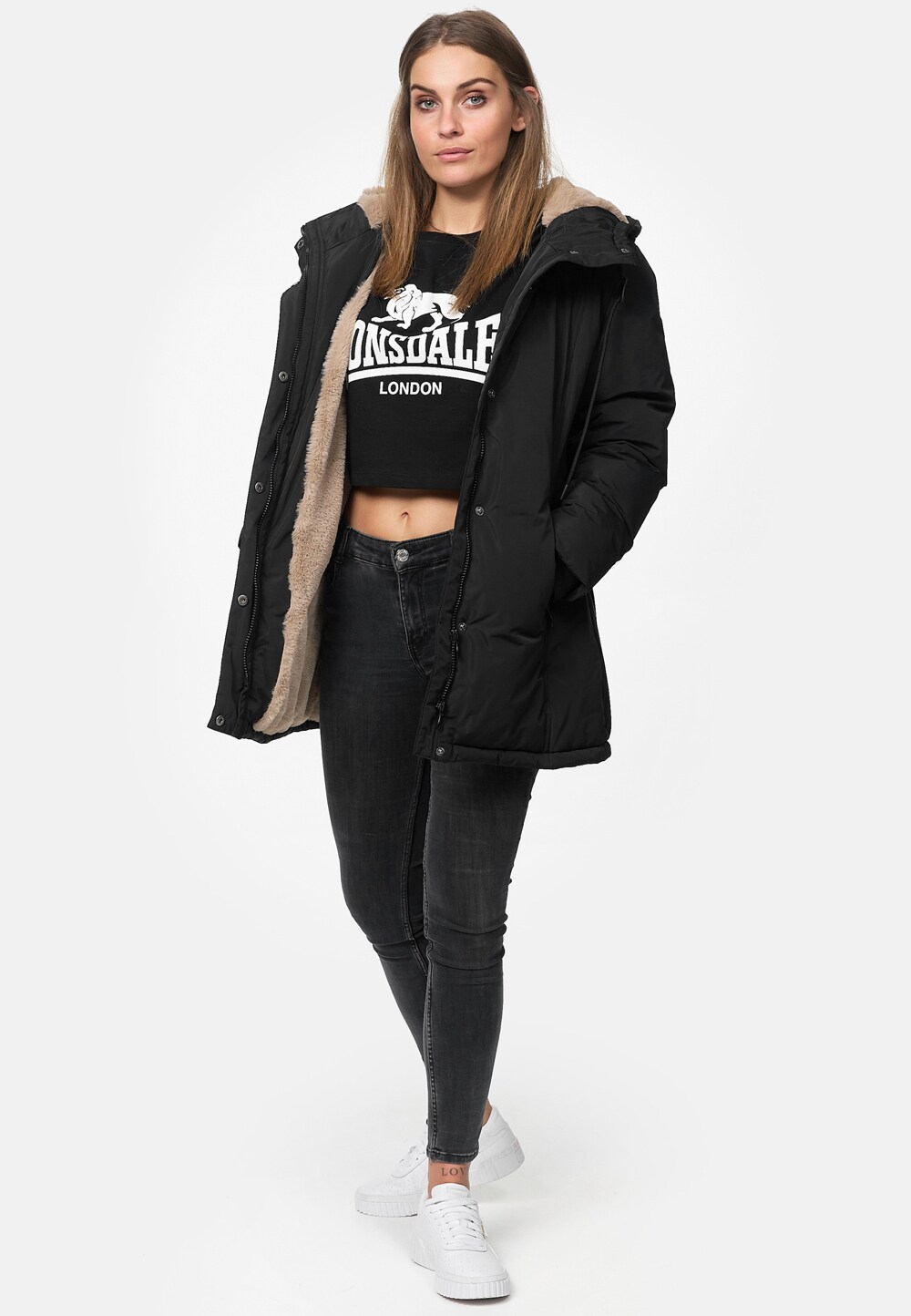 Lonsdale Frauen Winterjacke mit Kapuze TONG
