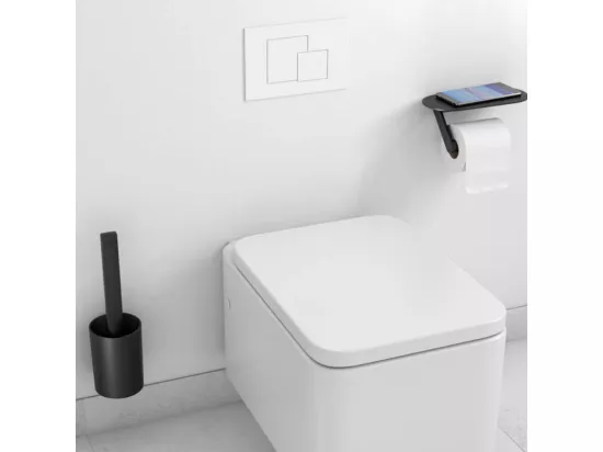 HANSGROHE Ensemble d'accessoires pour les toilettes noir mat WallStoris