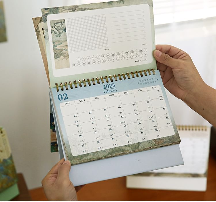 DUGA - Chinese schilderkalender voor op het bureau 2025 (diverse ontwerpen)