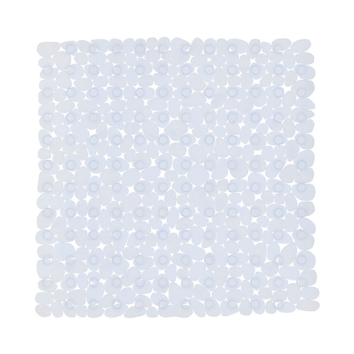 Tapis antidérapant carré baignoire et douche GoodHome Koros coloris transparent en PVC L.53 x l.53 cm