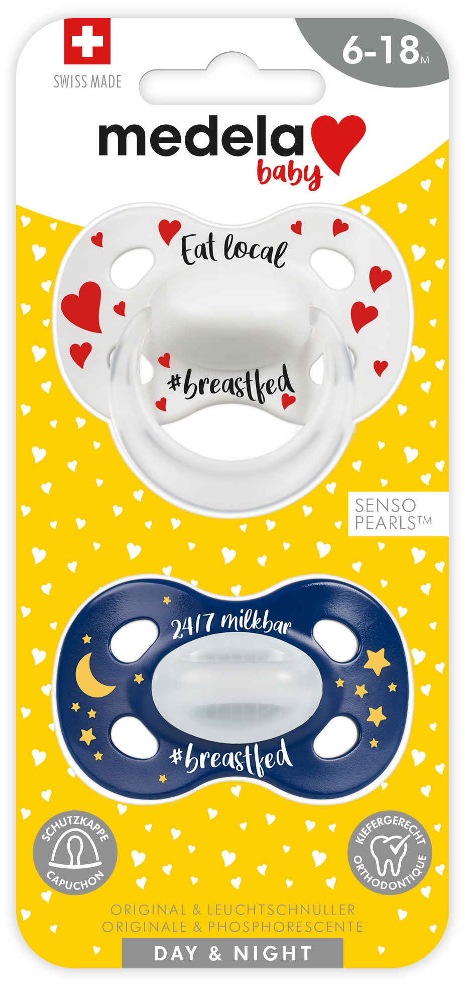MEDELA Baby Nuggi Day&Night 6-18 breastfed 2 Stk