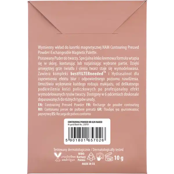 Contouring Pressed Powder in a blister nr 2