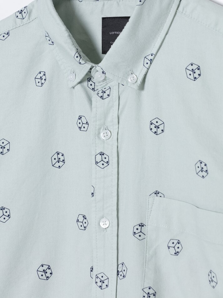 Camisa Oxford com estampa - Verde Musgo