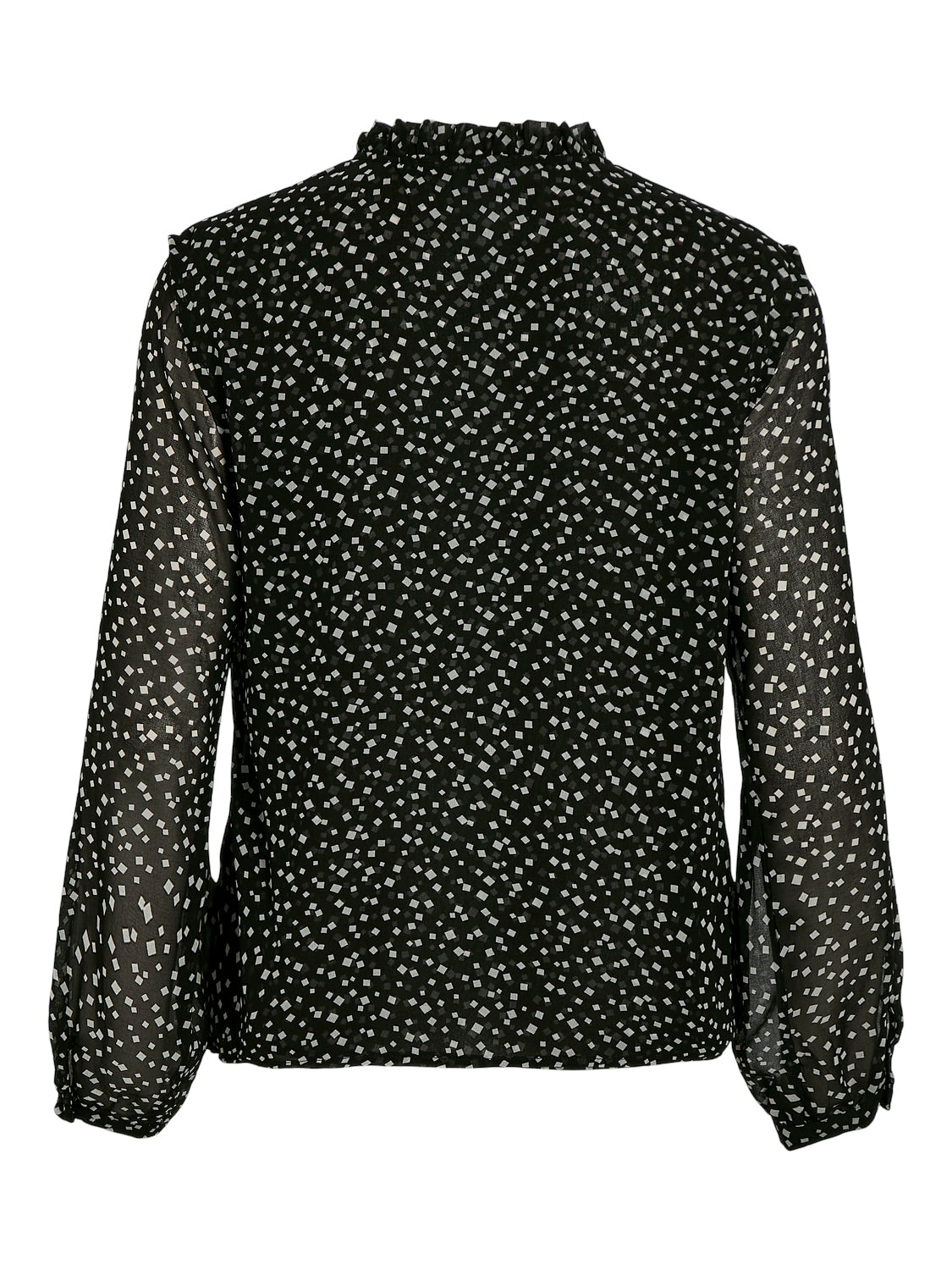 Vila  Vikirsti Ika L/S bluse - Black Beauty