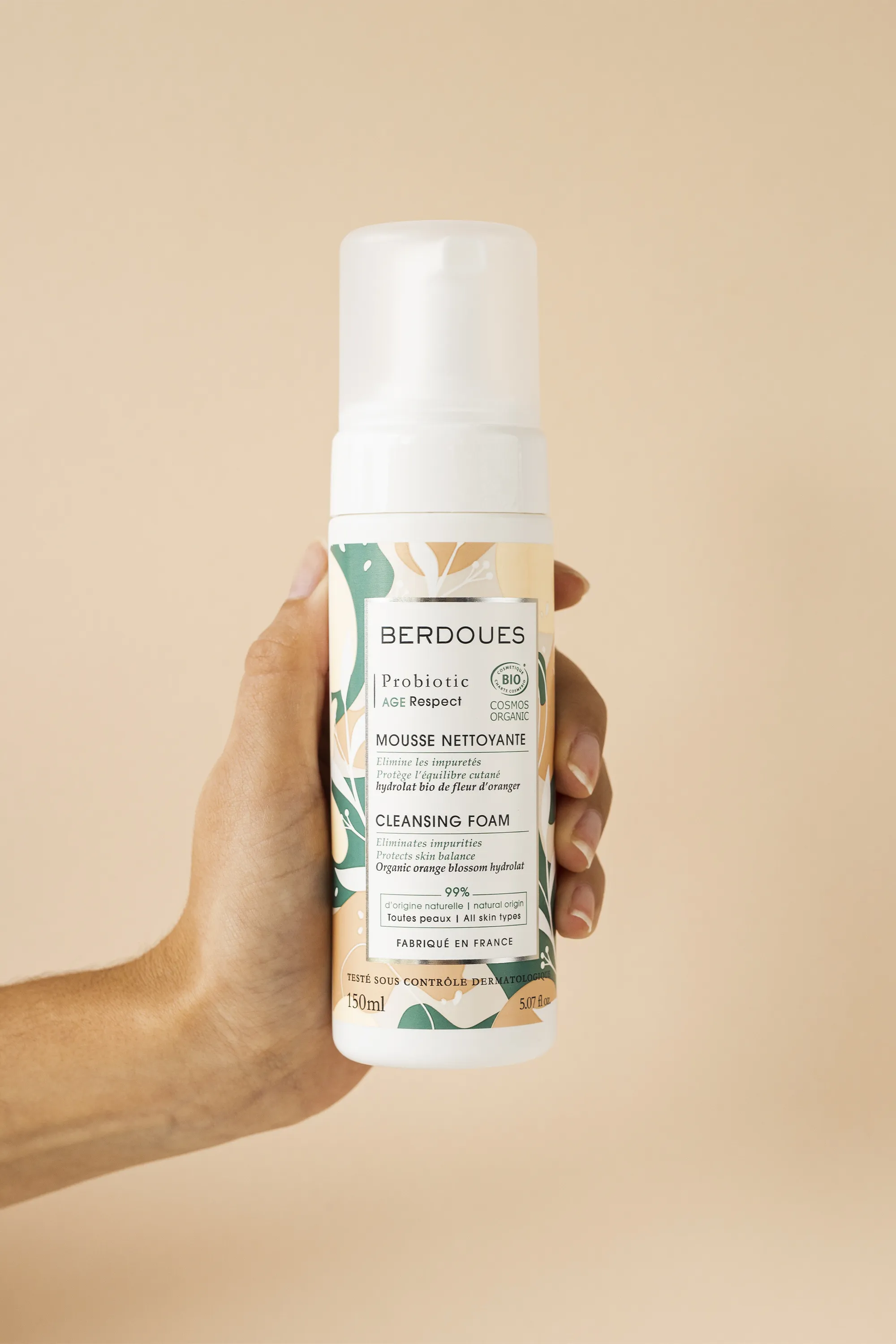 Berdoues Mousse nettoyante et démaquillante Probiotic-150 ml