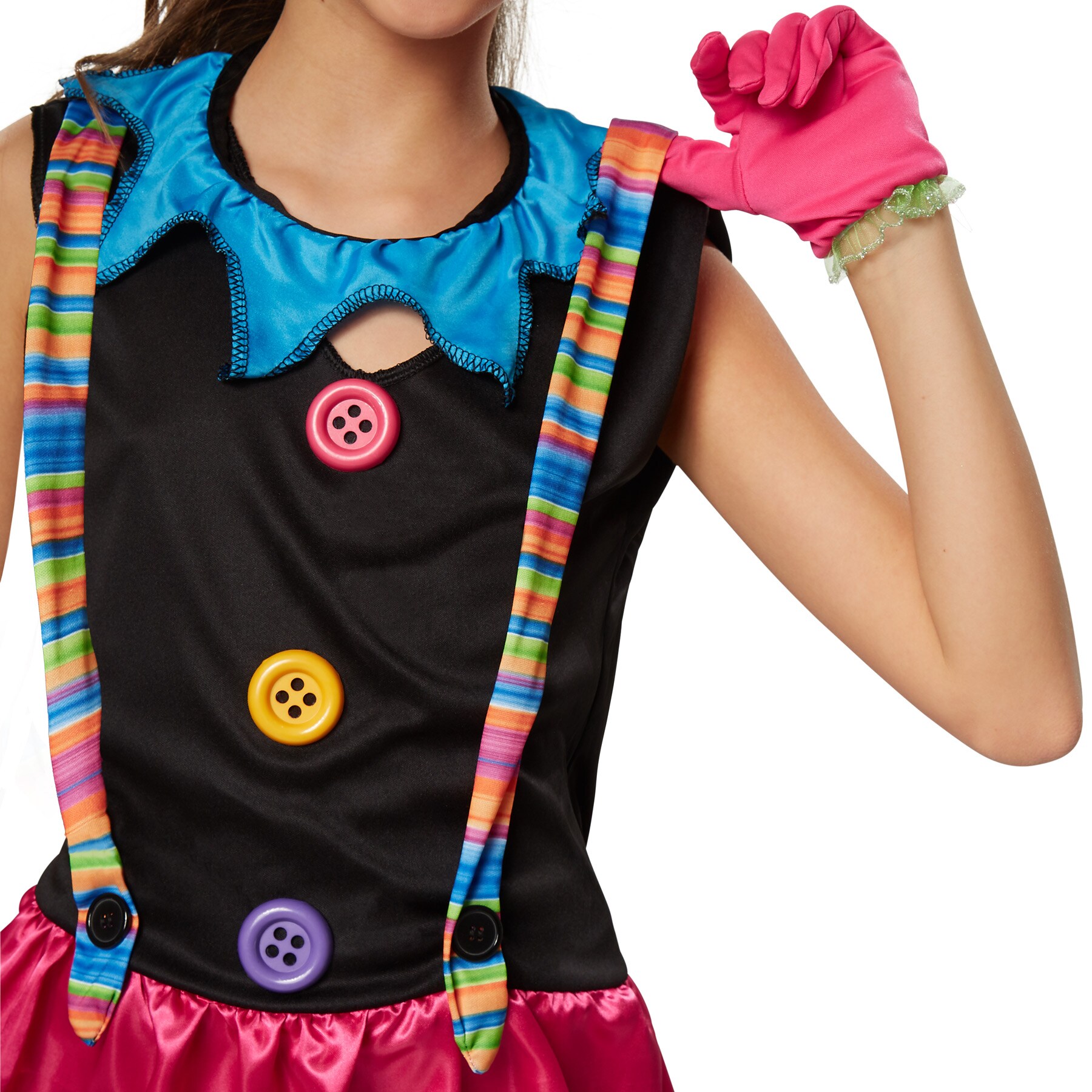 tectake® Mädchenkostüm Crazy New Wave Clown