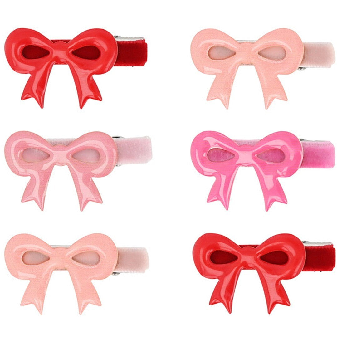 Meri meri haarclips strikjes valentijn - 6st