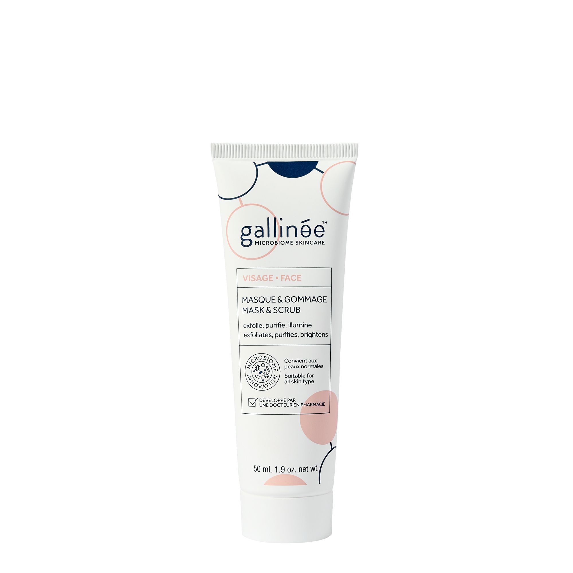 Gallinée Face Mask Scrub - Gesichtsmaske mit sanftem Peeling-Effekt - Gegen vergrößerte Poren und für ein verfeinertes Hautbild