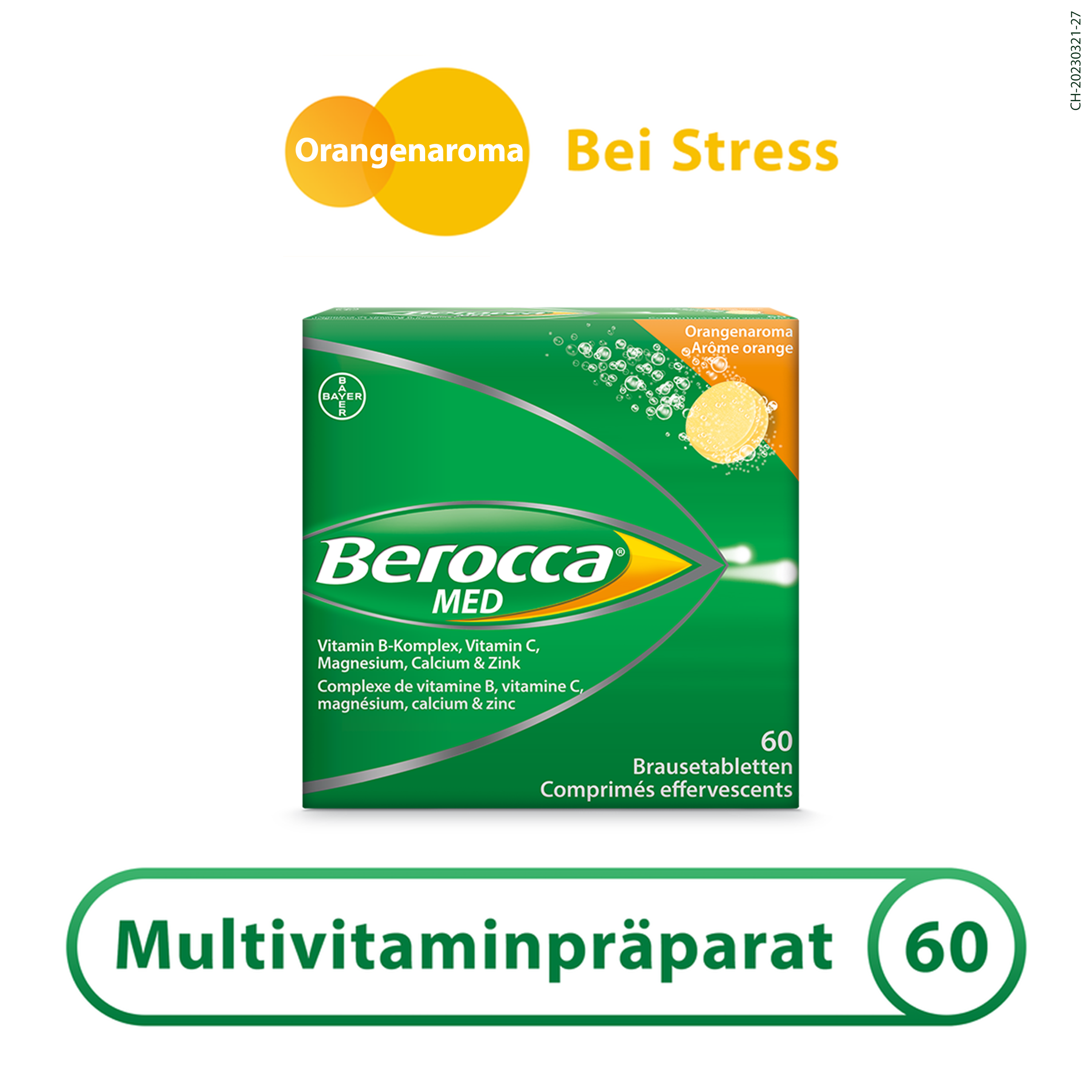 BEROCCA MED Brausetabl Orangenaroma Ds 60 Stk