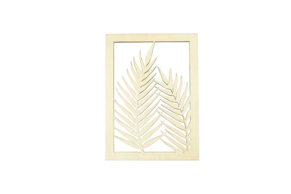 CADRE EN BOIS DECOUPE DECO FOUGERES 30 X 22 X 0.45CM