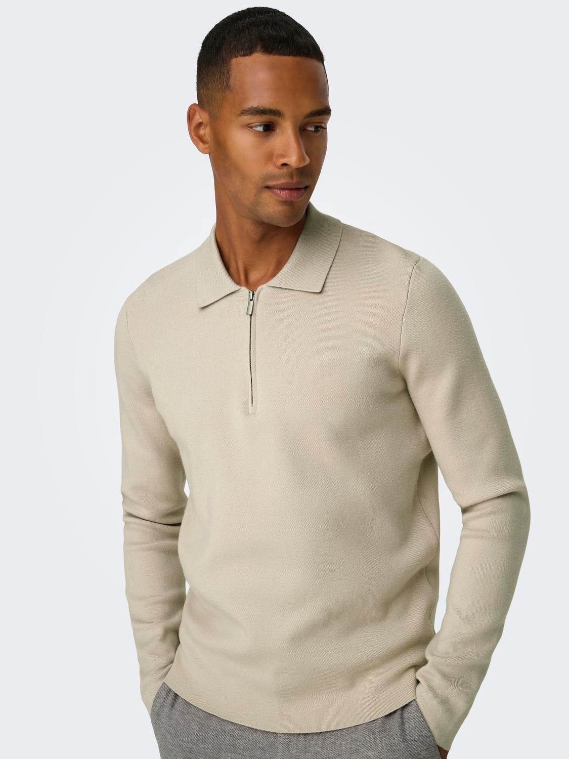 ONSCOOPER Pullover Silver Lining