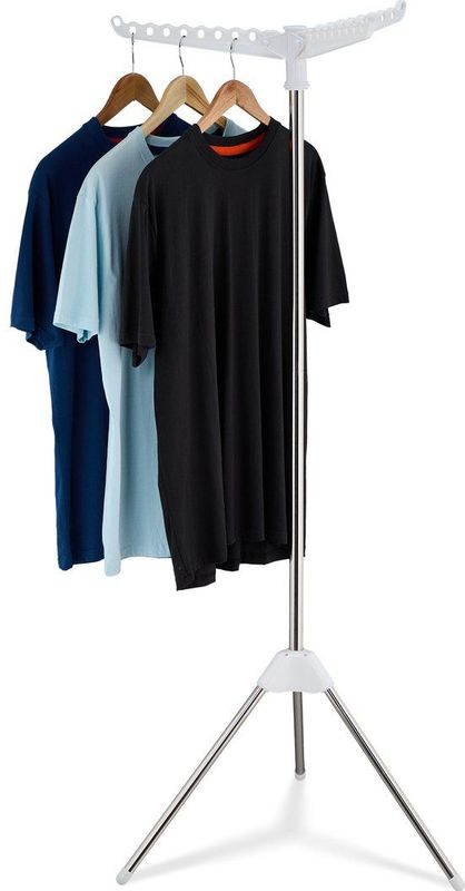 Wasrek - Zilver - 3 Draaibare Houders - 150 cm - Staand