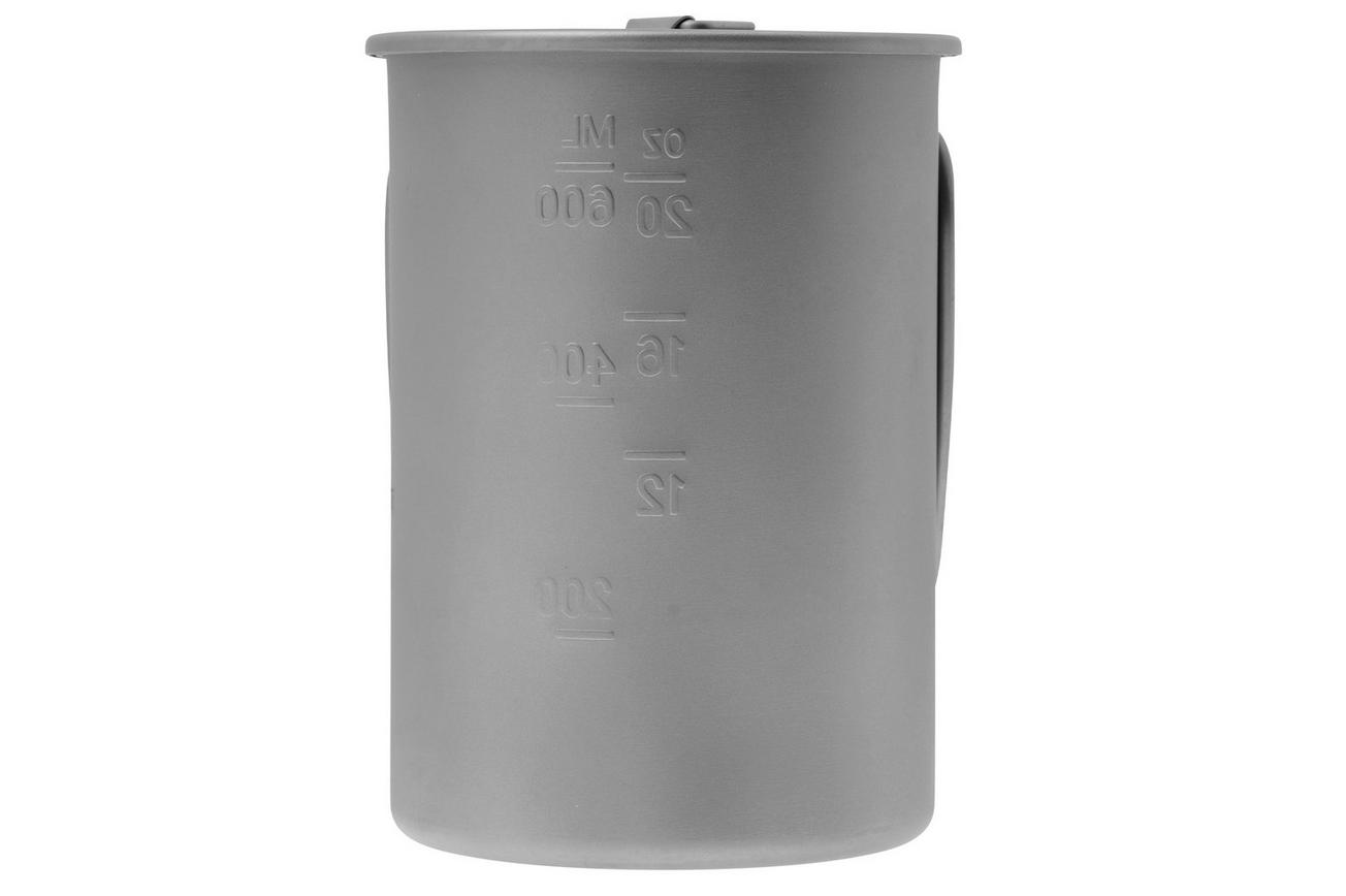 Pathfinder PTH202 Titanium Nesting Cup 600ml, drinkbeker