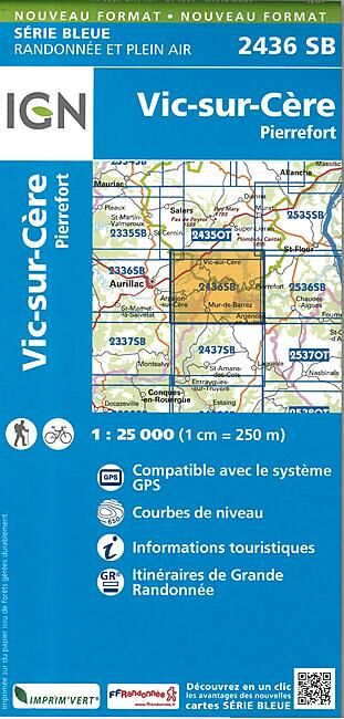 IGN - 2436 SB VIC SUR CERE 1 25 000