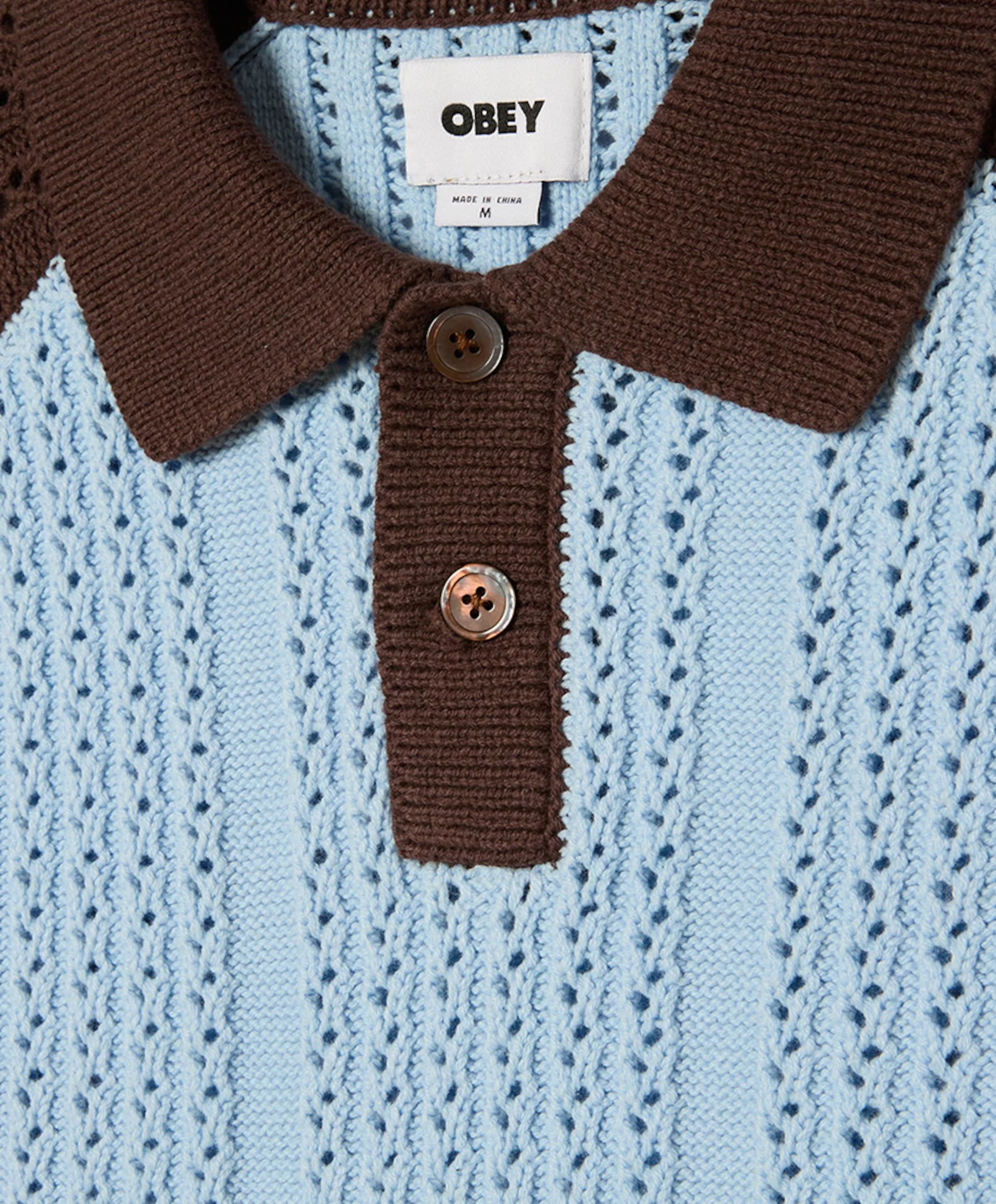Obey Heren polo blauw
