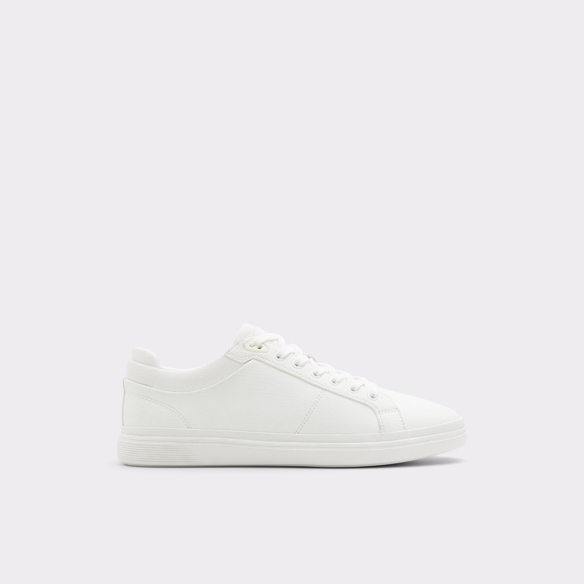 Finespec White Synthetic Smooth Men Low top