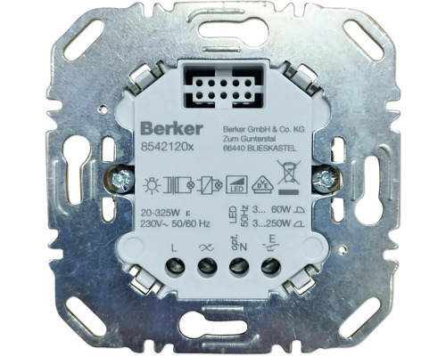 Berker 85421200 Universele drukknopdimmer, enkelvoudig, 2-draads