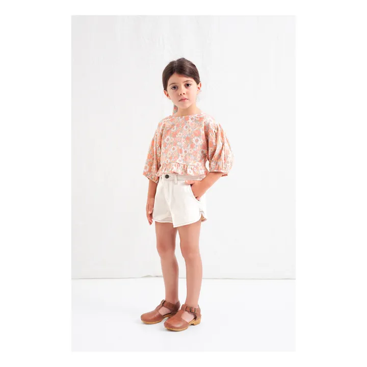 Tocoto Vintage Blouse Manches 3/4 Fleur | Rose