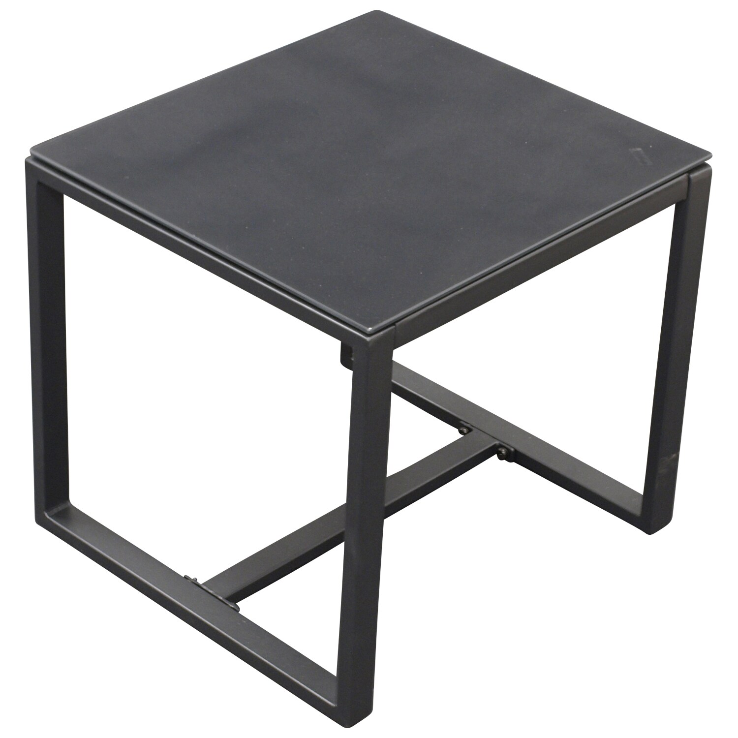 DEGAMO Garnitur MALTA 3-teilig, Metall schwarz und Polyrattan schwarz, mit Polstern