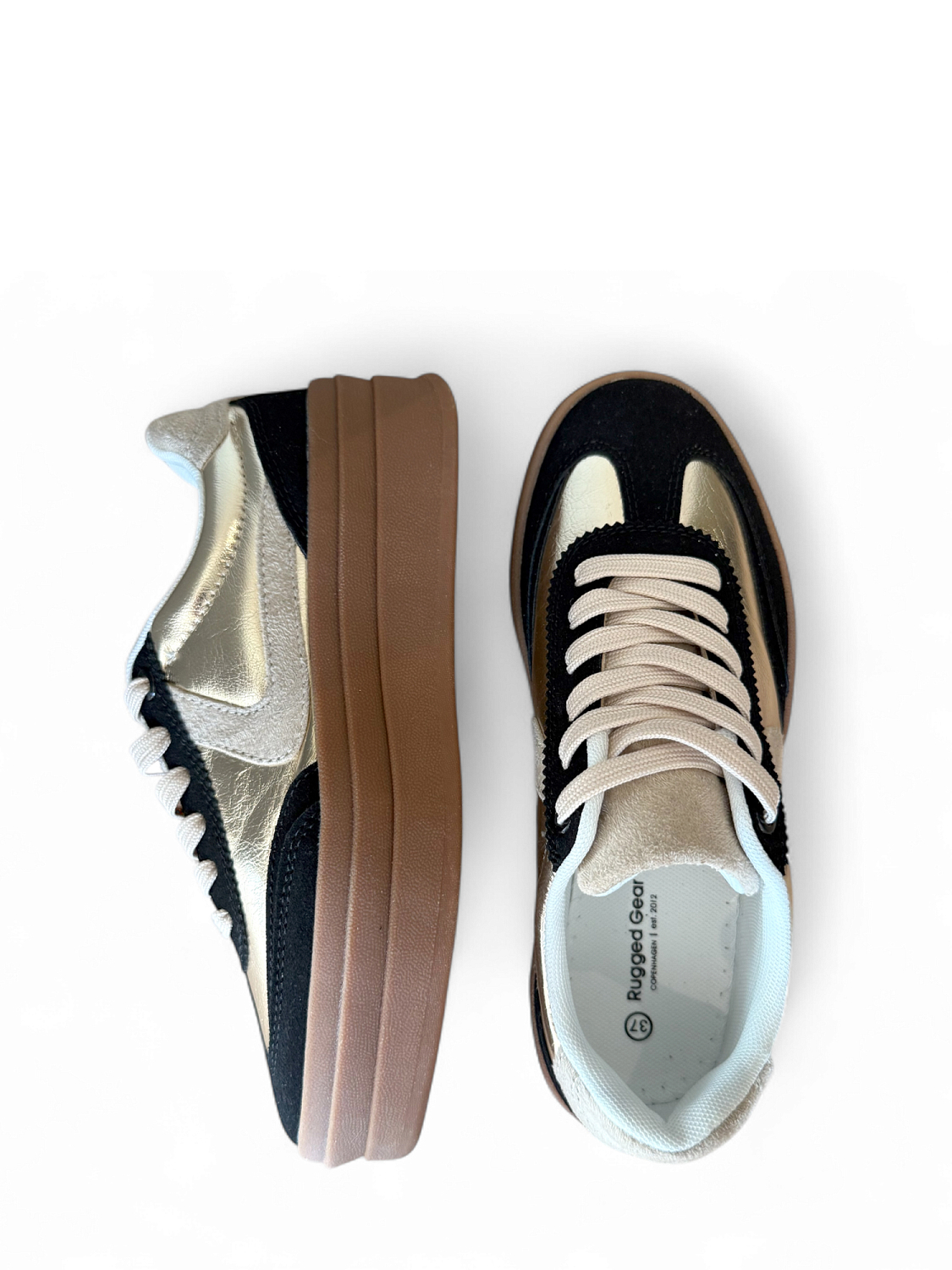 Rugged Gear Base Bold Sneaker Black Gold
