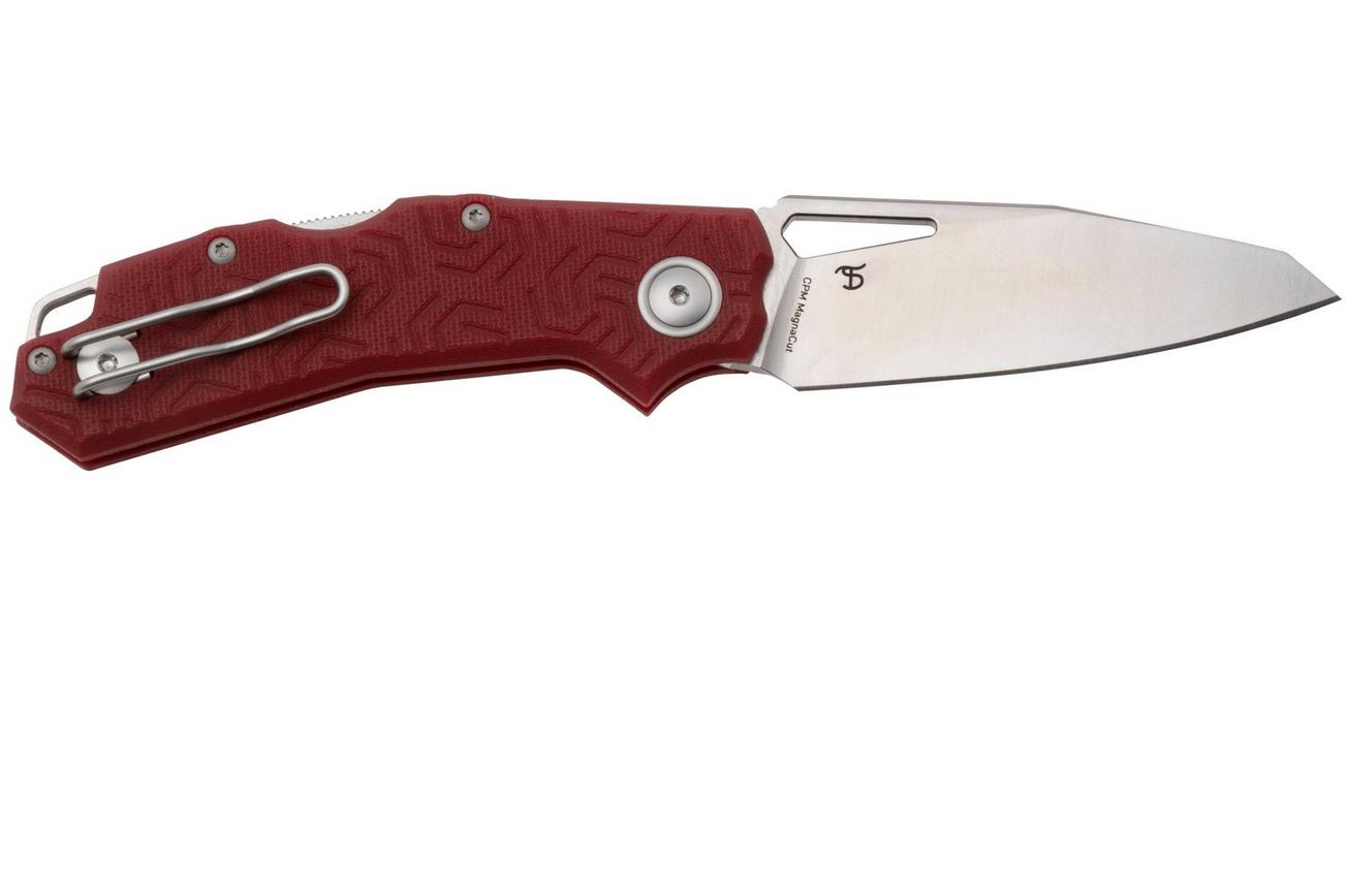 Viper Alfa V6020GR3D, Satin CPM MagnaCut, Red 3D Textured G10 zakmes, Simone Tonolli design