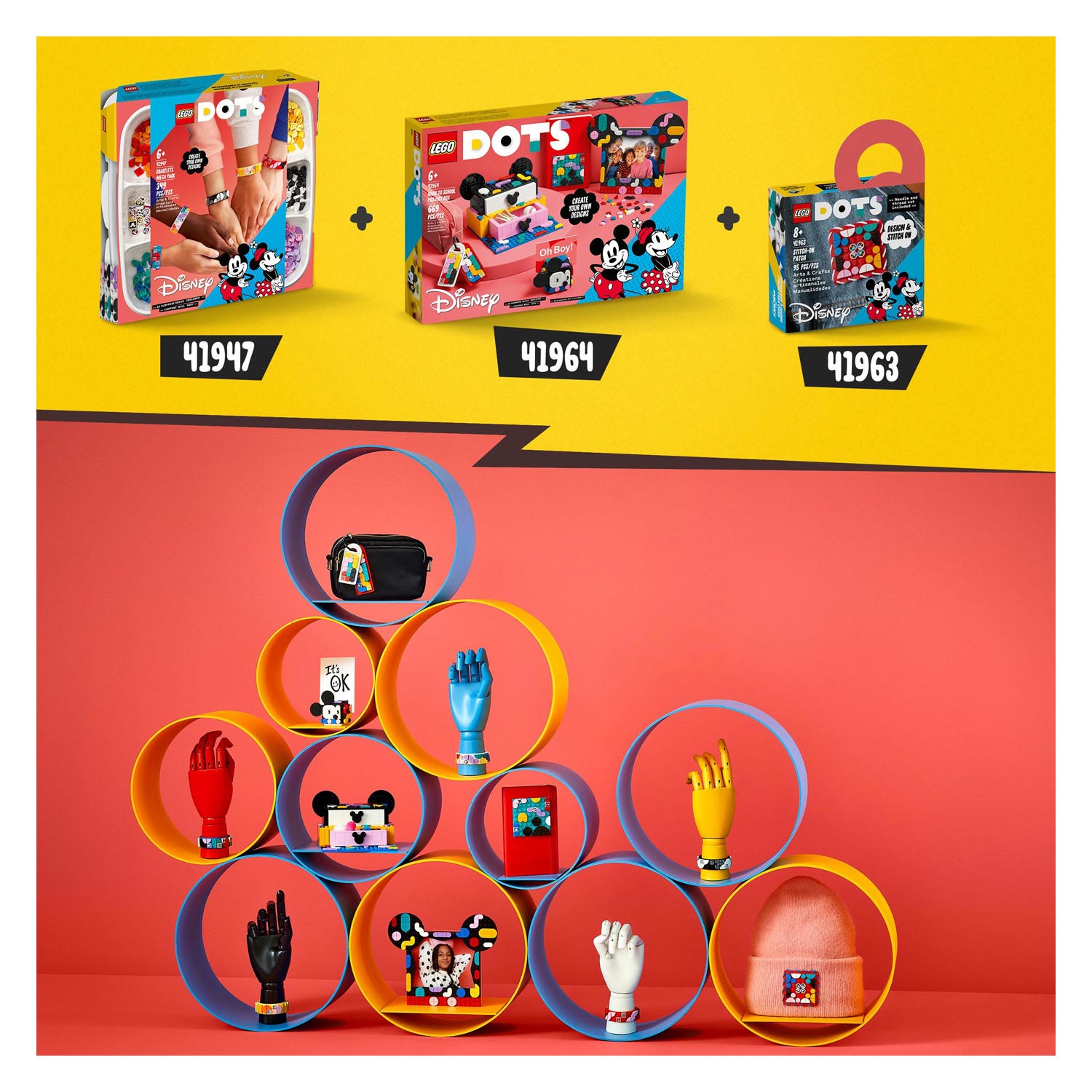 LEGO DOTS 41964 Mickey & Minnie Mouse: Terug naar school
