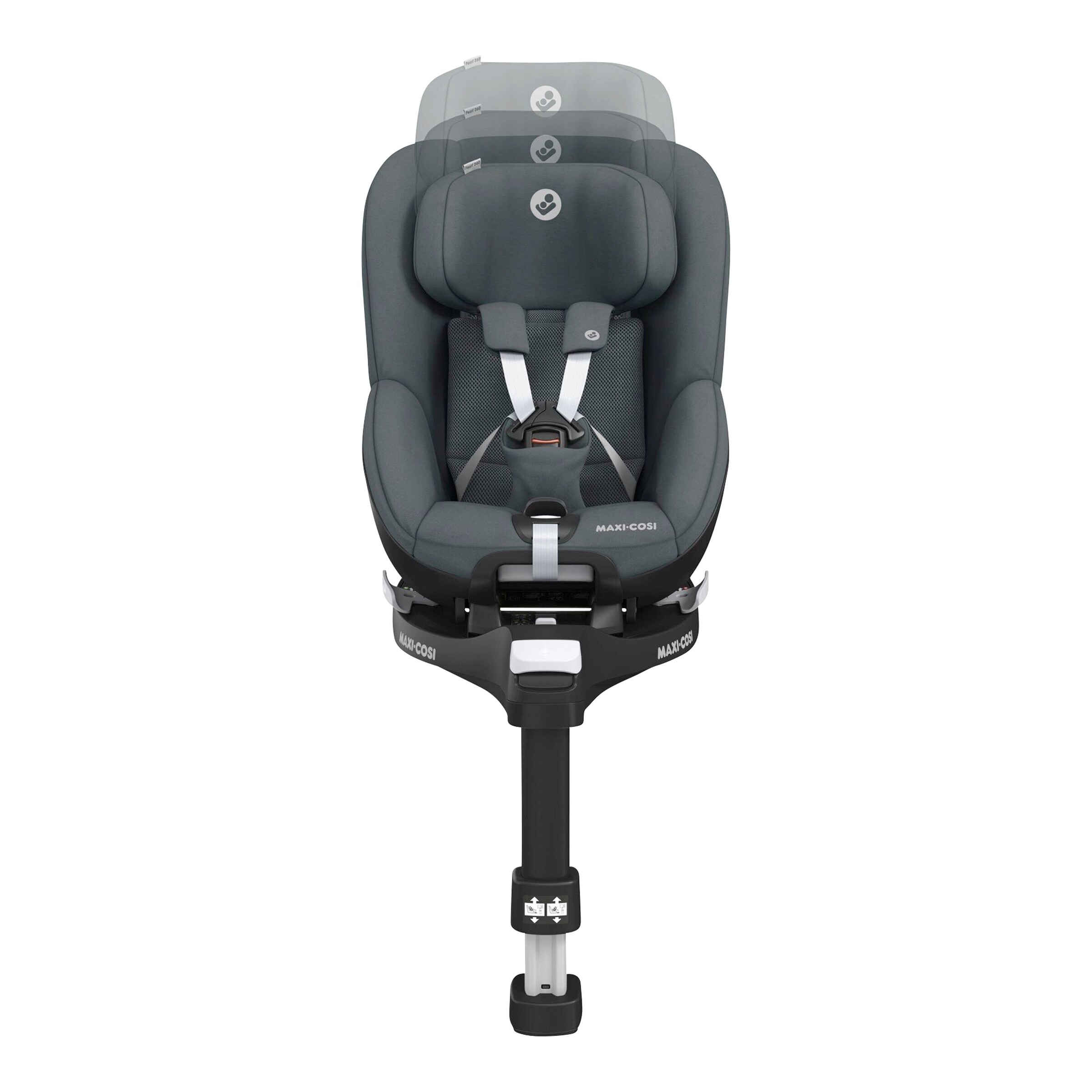 Maxi-Cosi Kindersitz Pearl 360 inkl. Isofix-Basis FamilyFix 360 authentic graphite