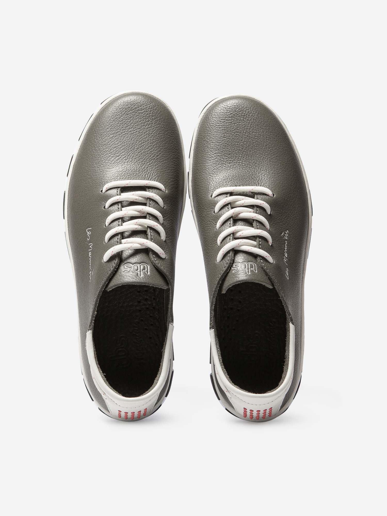 Tennis Femme Confort Cuir Kaki