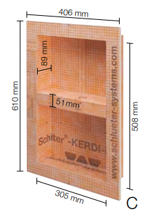 Schlüter Kerdi inbouwnis 30x50cm