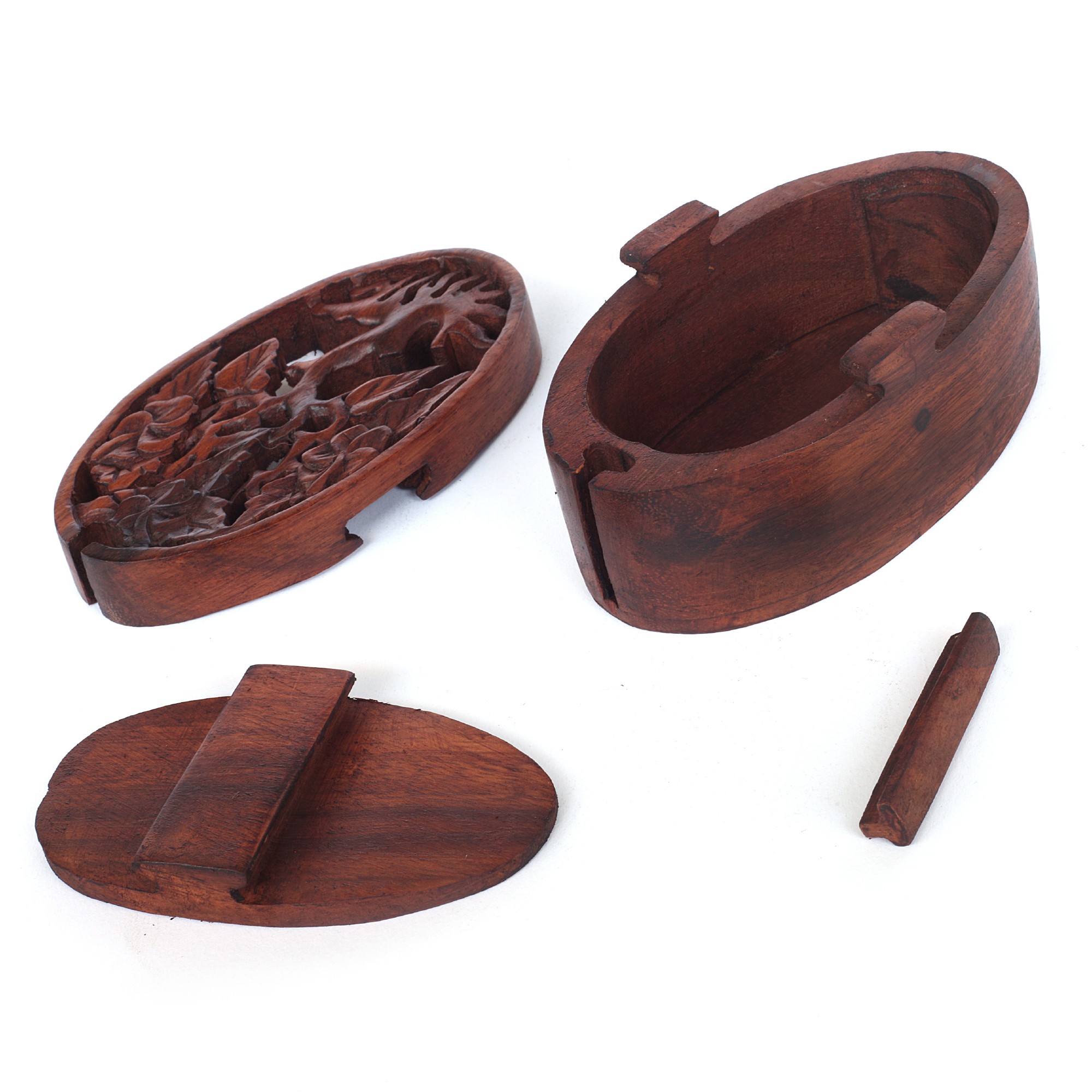 Secret Box 'Tree of Flowers' , T 14 cm, B 8 cm, H 6,5 cm von fischer's lagerhaus