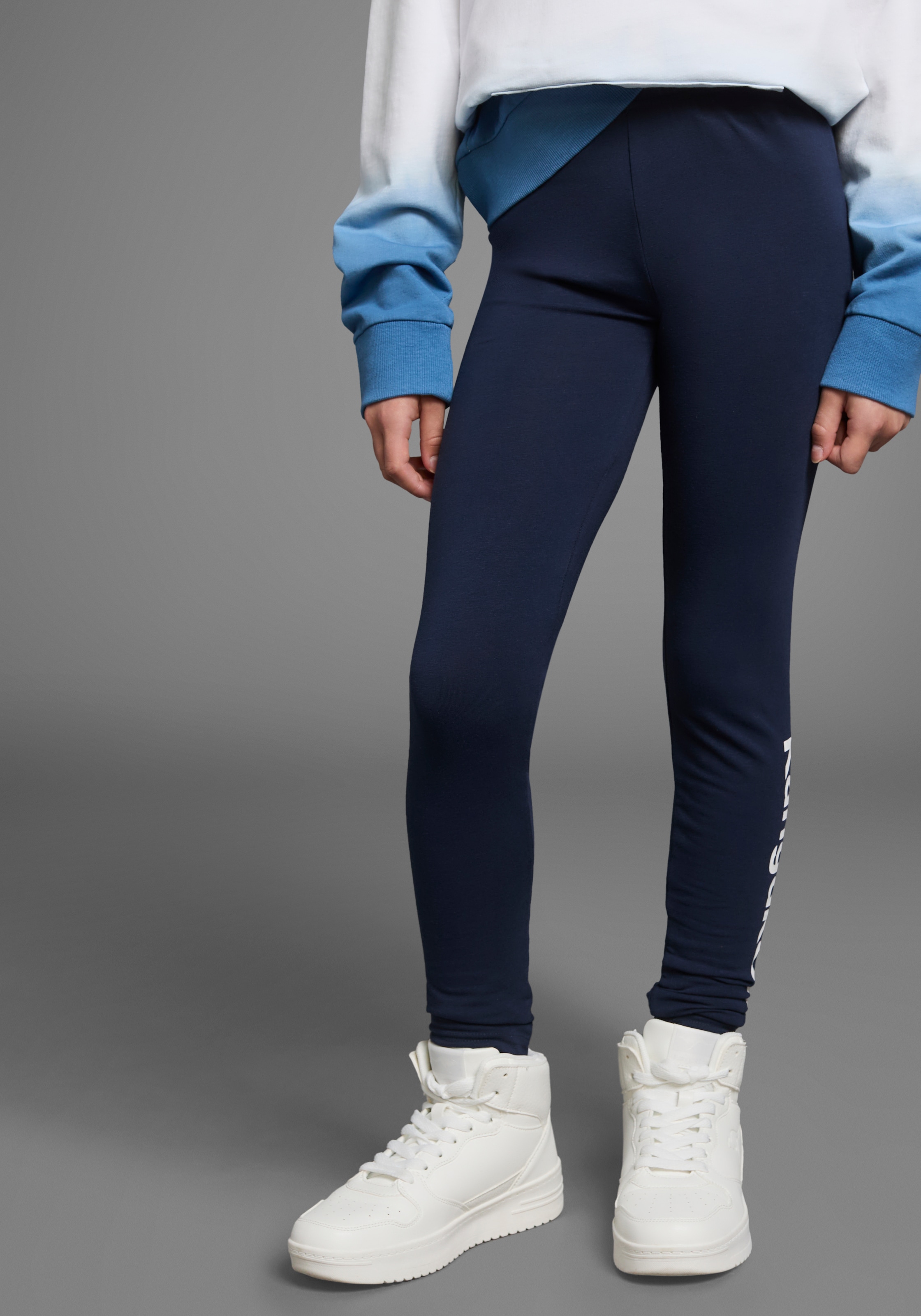 KangaROOS Leggings », Basic Leggings für grosse und kleine Mädchen«  mit Logodruck