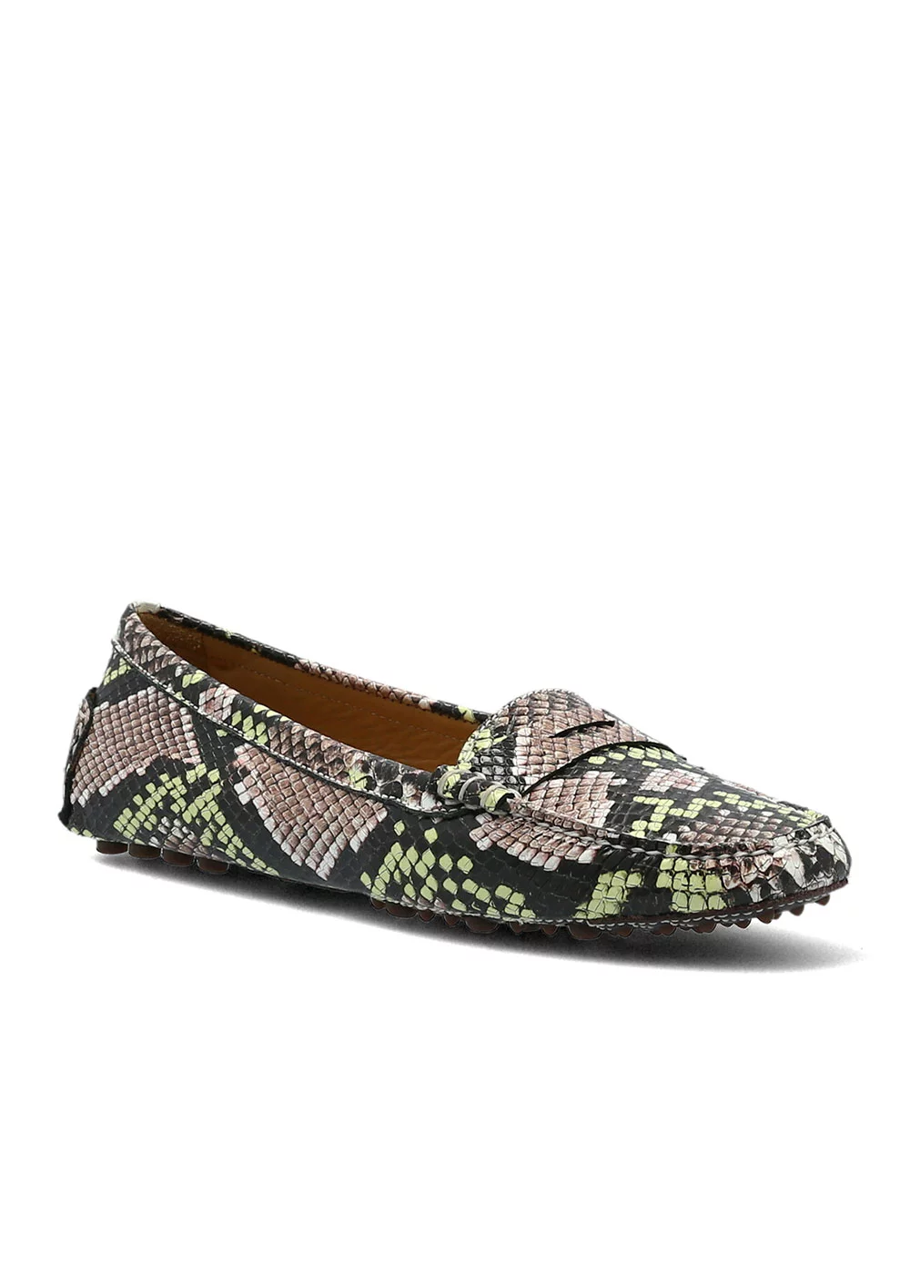 MOCASSIN ROUND DRIVER FACON PYTHON VERT