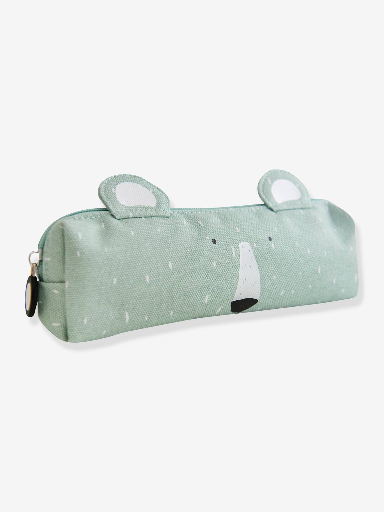Estojo para lápis TRIXIE Animal, verde claro, liso com estampas.