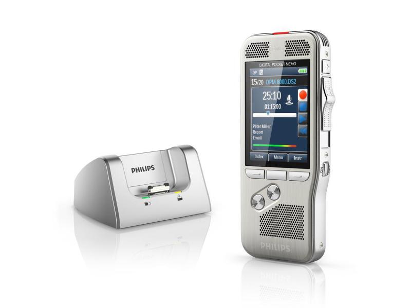 Philips Diktiergerät Digital Pocket Memo DPM8100 Integrator Professionelles Diktiergerät mit Workflow-Software