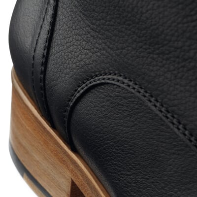 Hoher Herrenschuh Rindleder, Schwarz