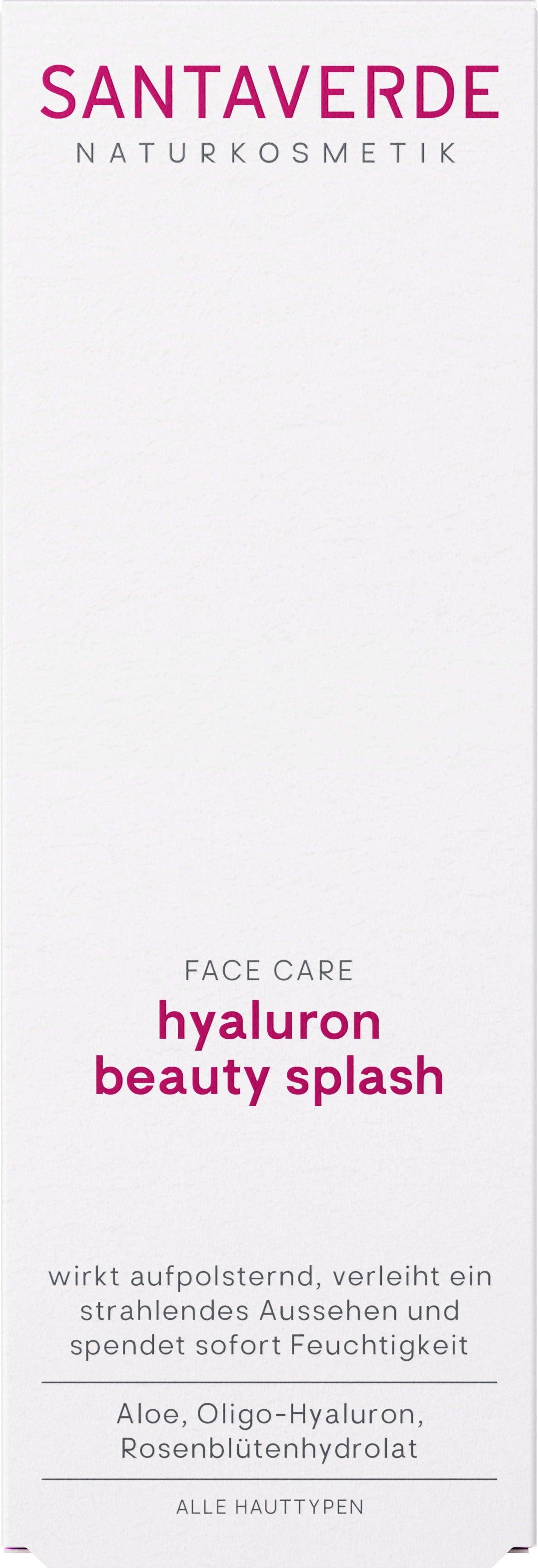 SANTAVERDE  FACE CARE hyaluron beauty splash, 100 ml