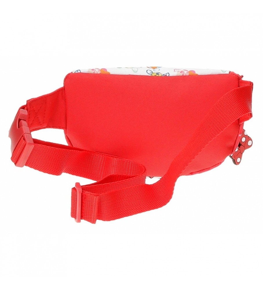 Bolsa de cintura Joumma Bags Minnie Diva vermelha - 27x11x6,5cm -