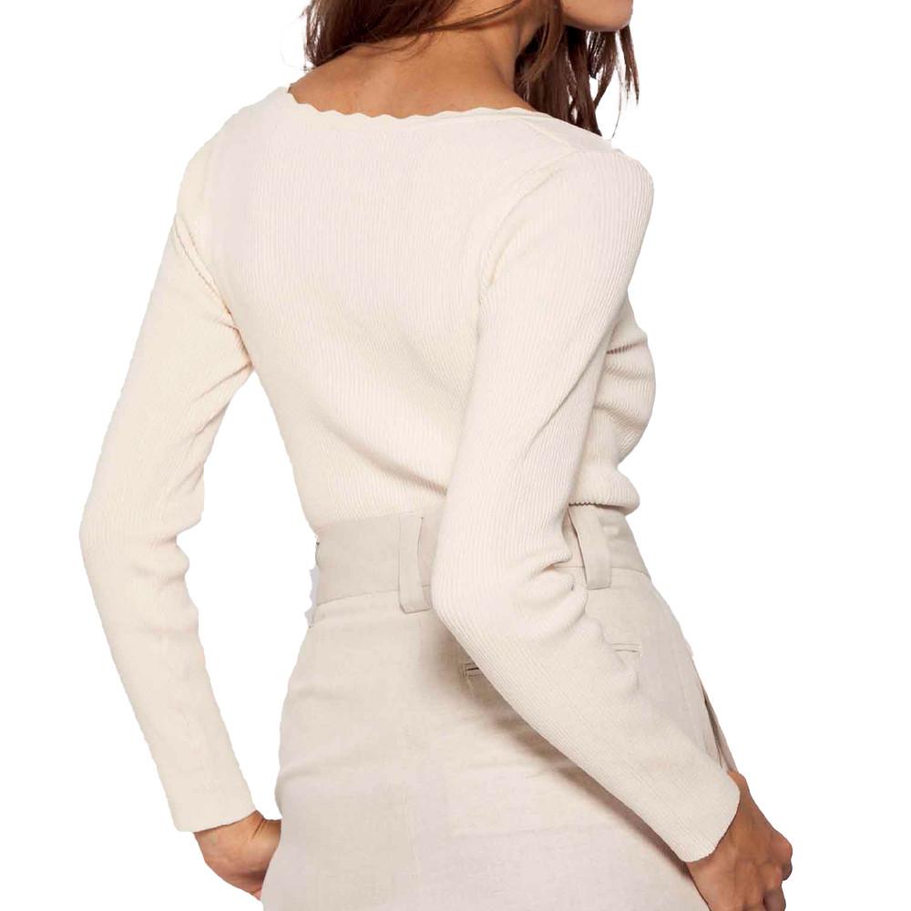 Morgan Pull Écru Femme Morgan Clodi