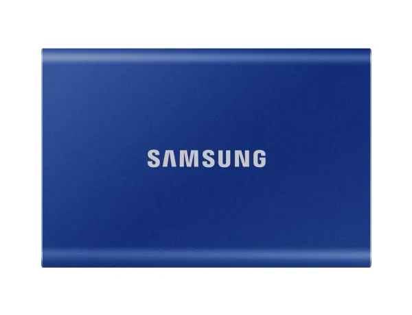 Samsung T7 MU-PC2T0H - SSD - krypteret - 2 TB - ekstern (bærbar) - USB 3.2 Gen 2 (USB-C stikforbindelse) - 256-bit AES - indigoblå