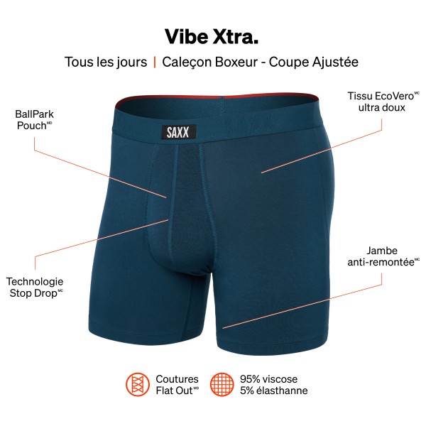 Saxx - Vibe Xtra Boxer Brief Fly - Sous-vêtement synthétique
