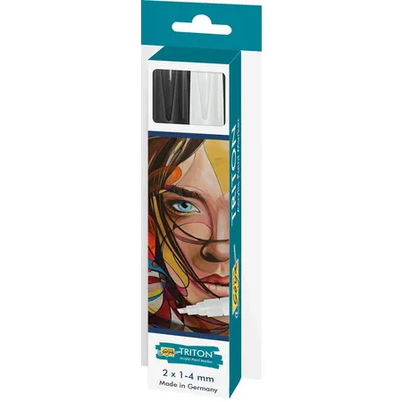 SOLO GOYA Triton Acrylic Paint Marker 1.4 2er Set Schwarz und Weiß