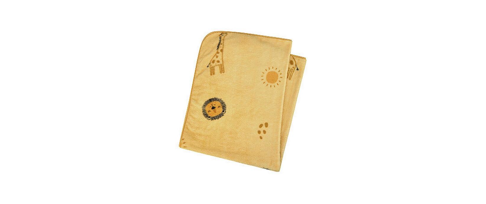 Schlafdecke SafariBabydecke mit einer kurzen und einer langflorigen Seite