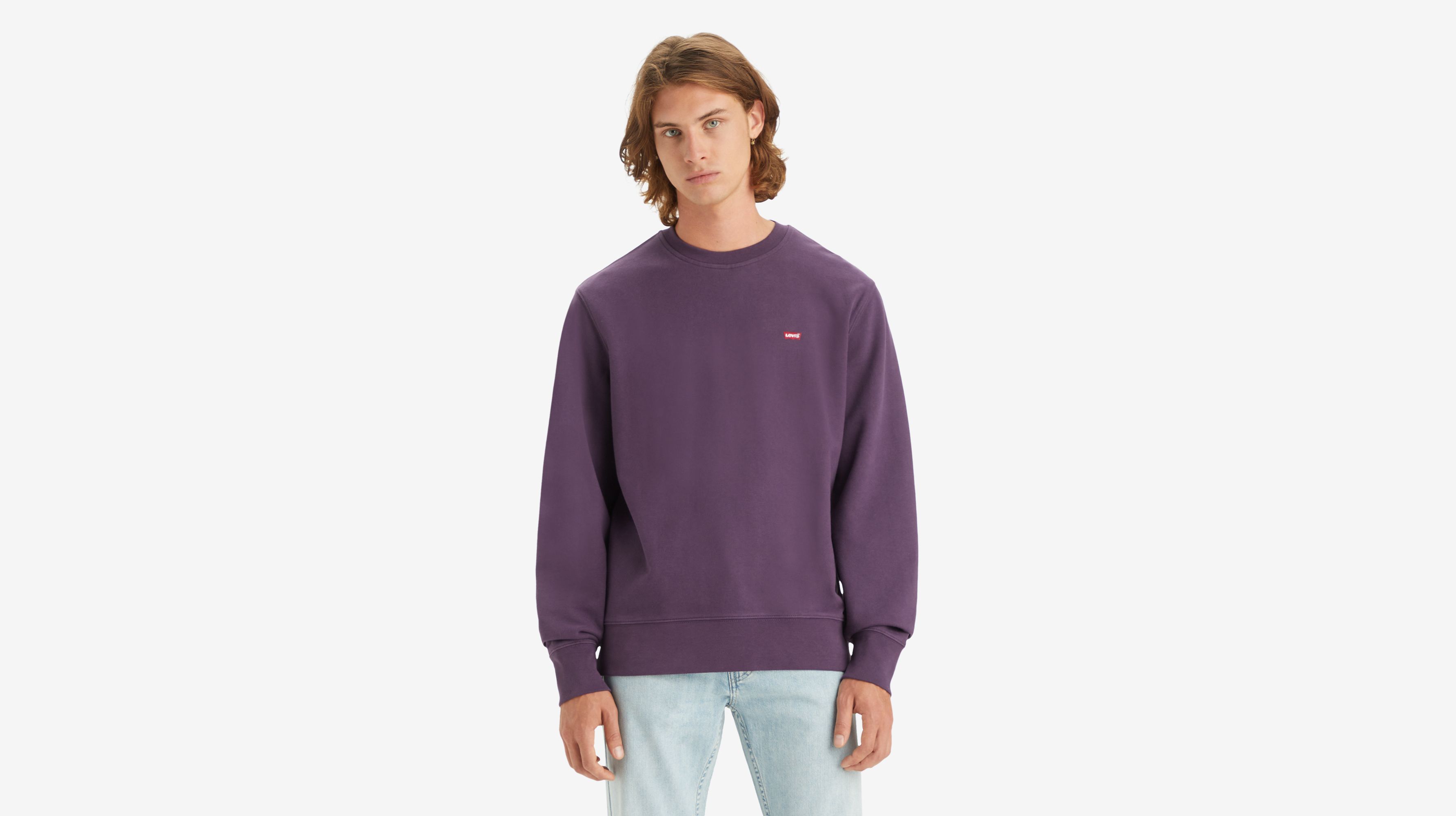 Sweat-shirt à col rond Original Housemark - Single Dye Navy Cosmos - Violet