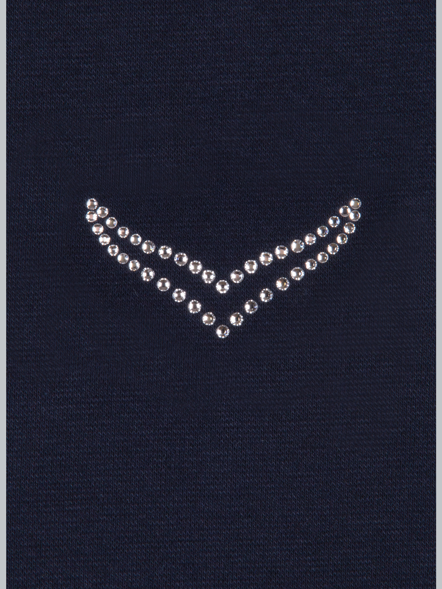 Trägershirt mit Kristallsteinen Navy