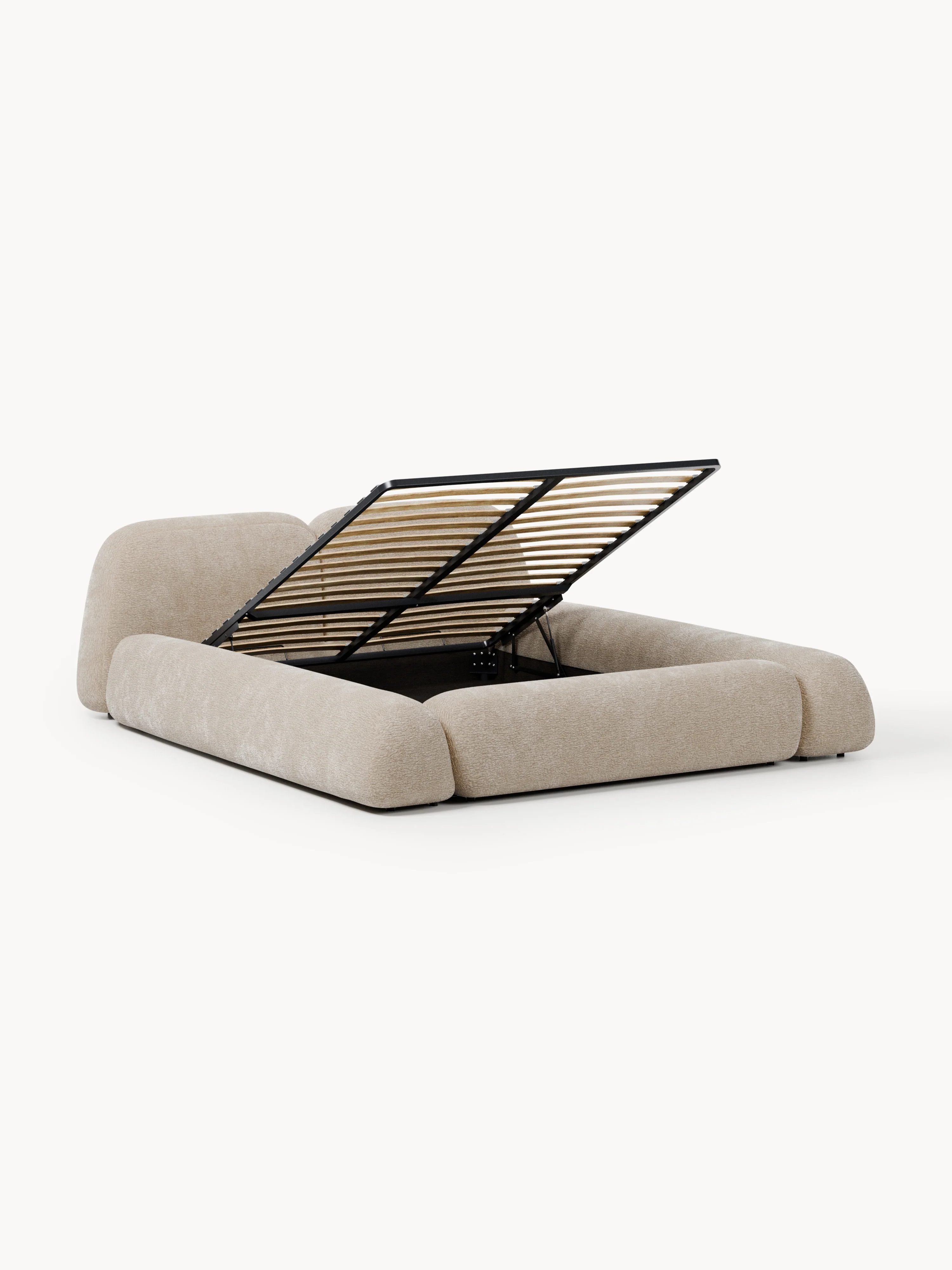 Gestoffeerd bed Wolke met opbergruimte