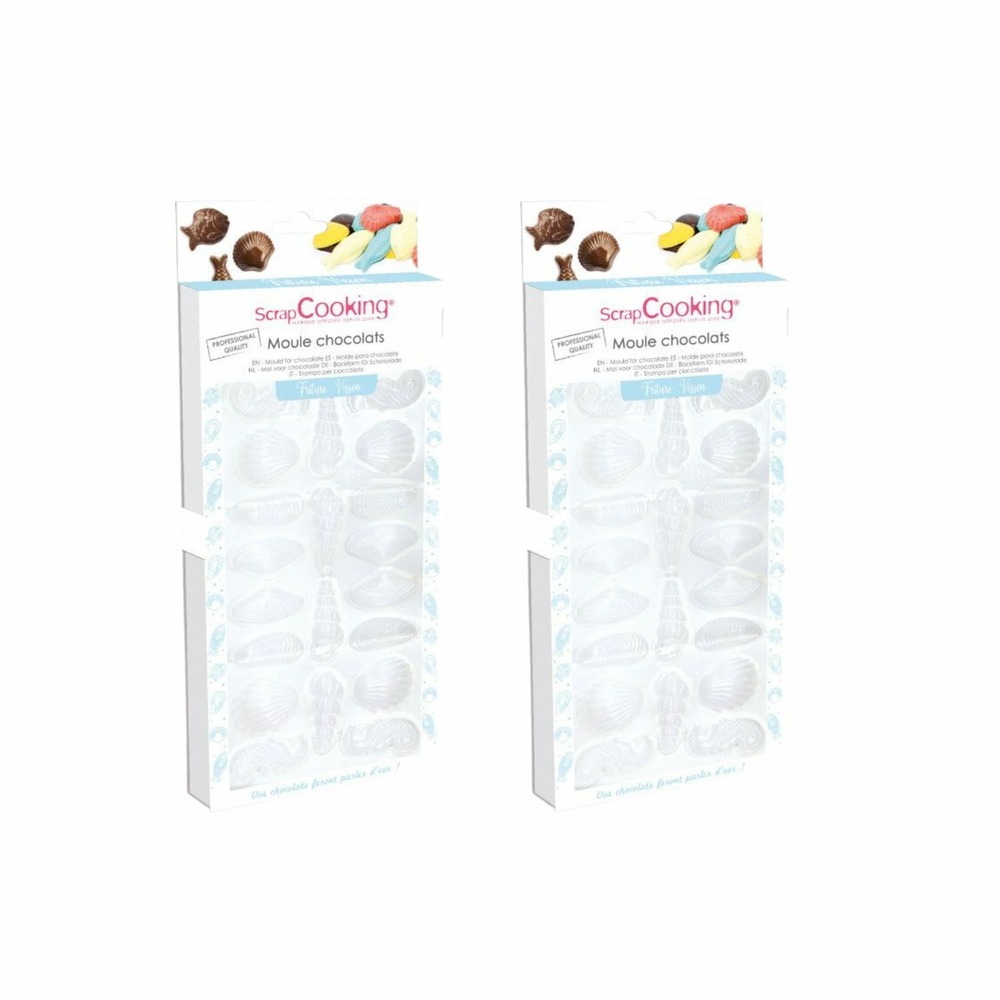 2 moules rigide pour fritures en chocolat